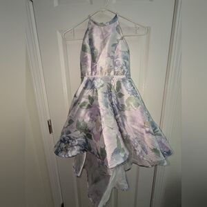 Girls Formal Lavender Floral Dress Size 7